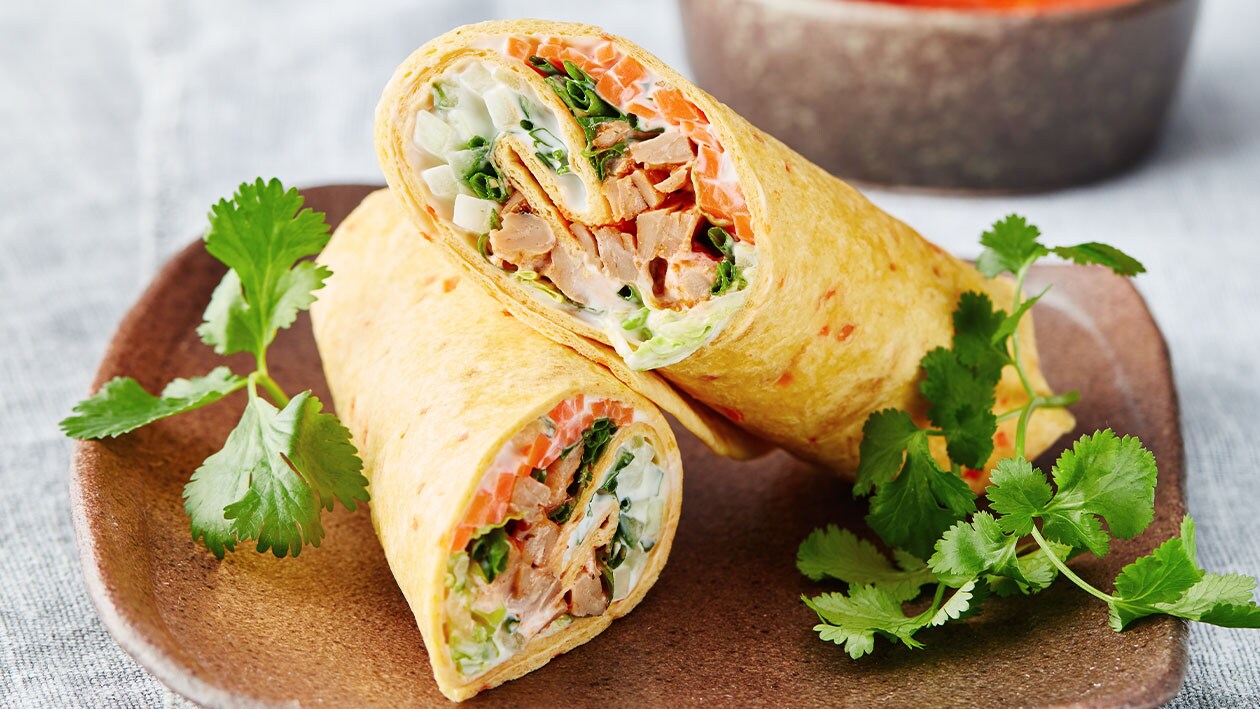Vegetarische wortel wrap met tzatziki gyros Recept Unilever Food